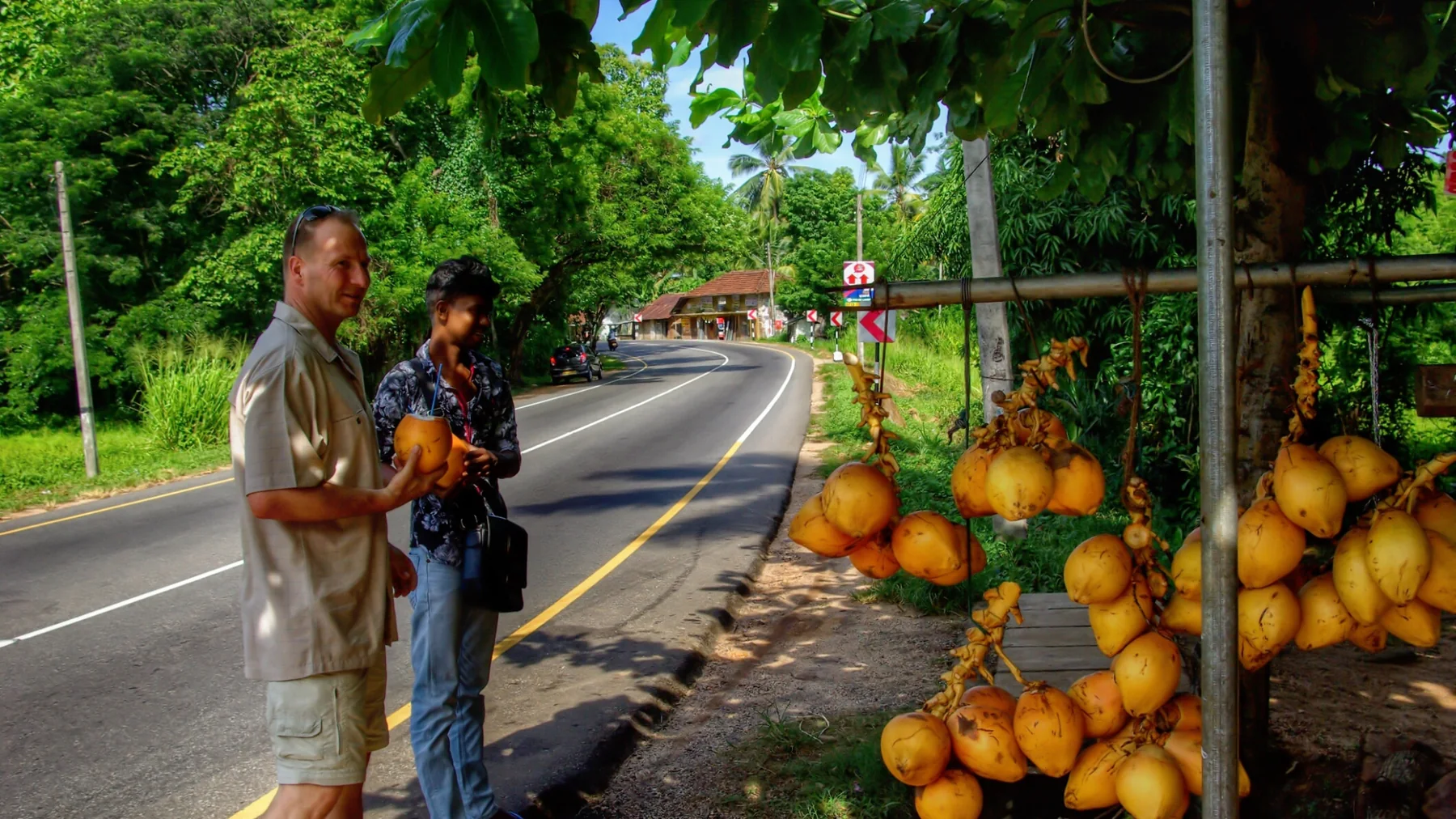 Roadside local encounter in Sri Lanka